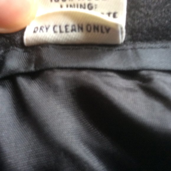 Ann Taylor Dark Gray 100% Wool High Rise Lined Retro 80s Trousers Size 10 Petite - Picture 4 of 4